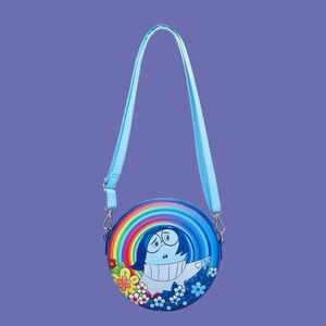 Loungefly Disney Pixar Inside Out Circular Crossbody Bag Sadness